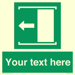 Custom Slide to Open Sign